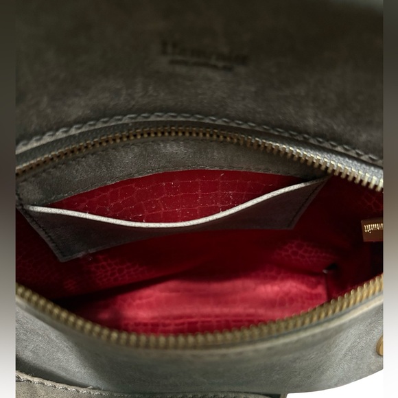 Hammitt Tony Small Pewter/Brushed Gold Red Zip - Picture 11 of 15